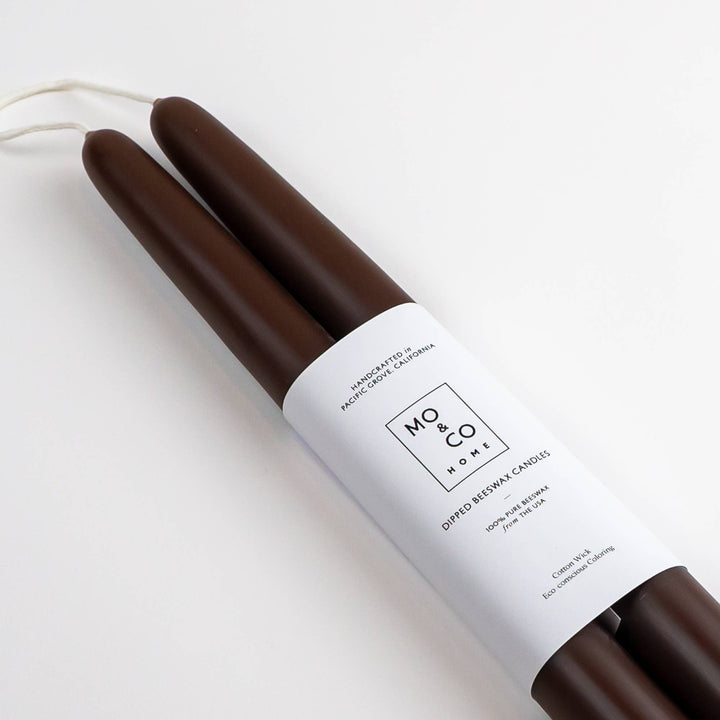 Chestnut beeswax taper candle