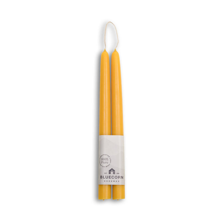 Hand-Dipped Pure Beesewax Taper Candlestick: Raw / 10"