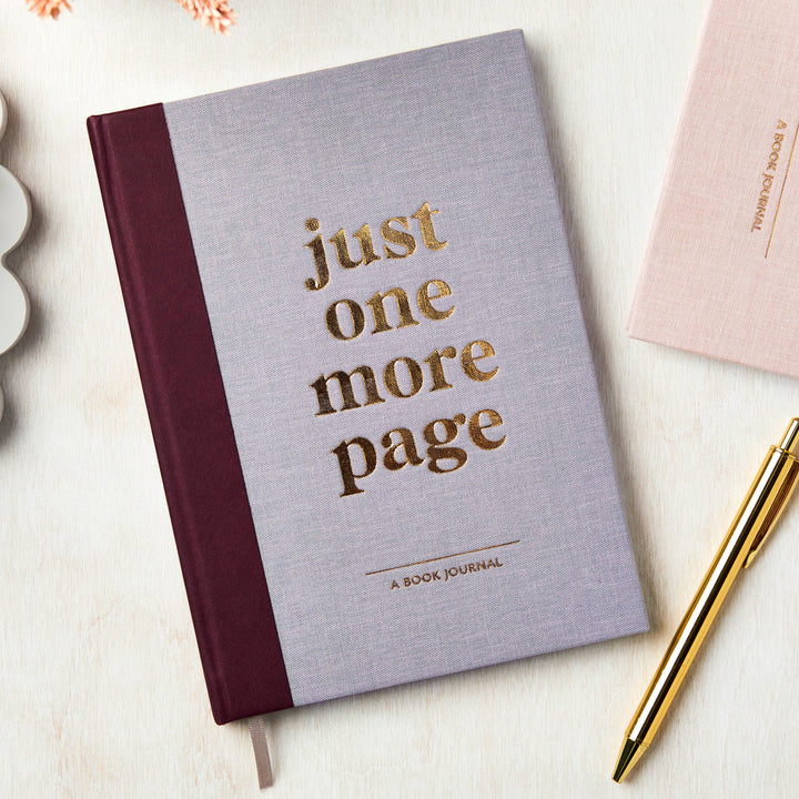 Gratitude Journal: Lilac Grey & Burgundy